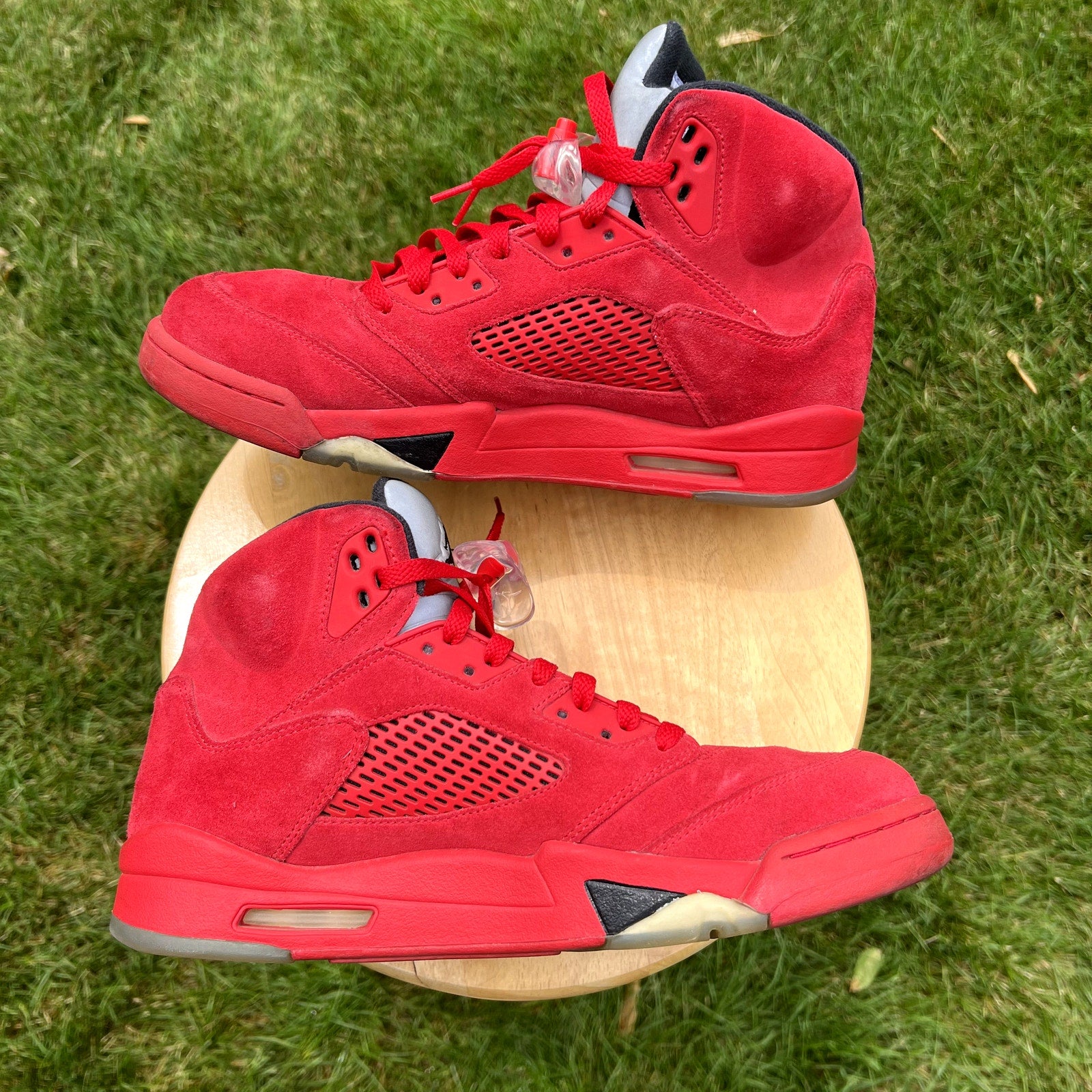 Air Jordan 5 Retro Red Suede Men's Shoes - Size 11