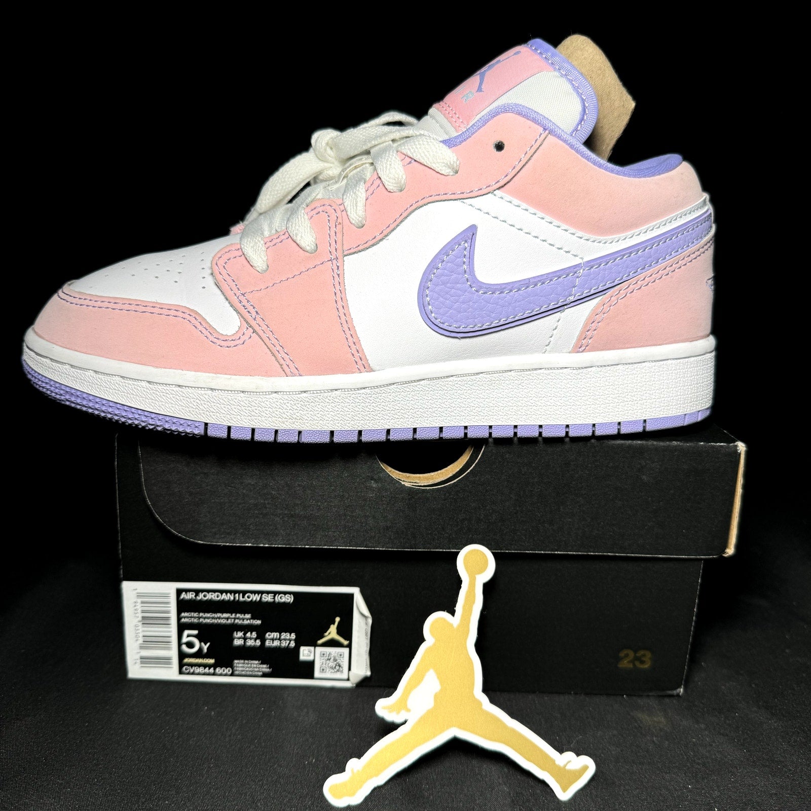 Air Jordan 1 Low SE GS Arctic Punch 2021 Kids Shoes -Size 5