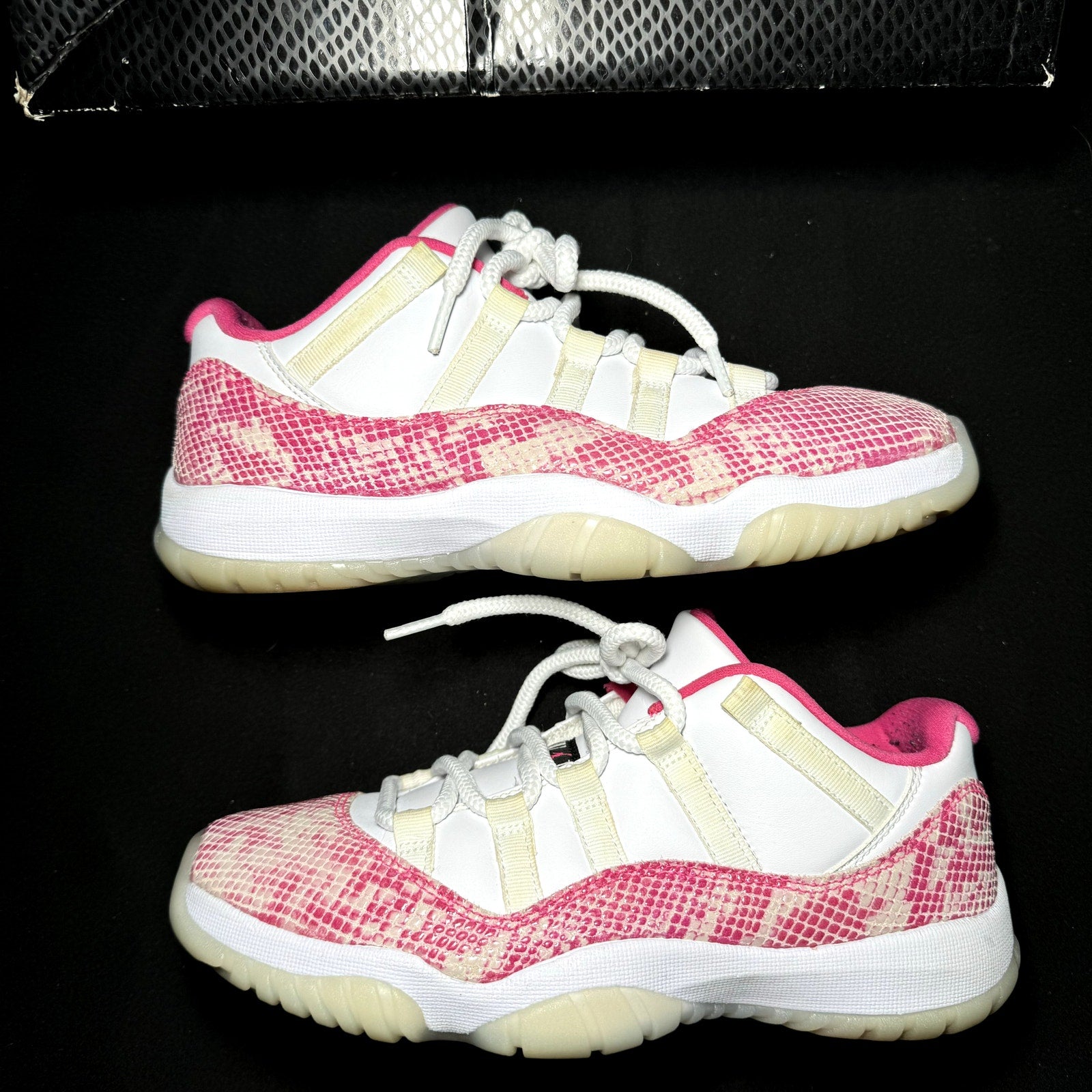 Air Jordan 11 Retro Low Pink Snakeskin 2019 Women's Shoes - Size 8