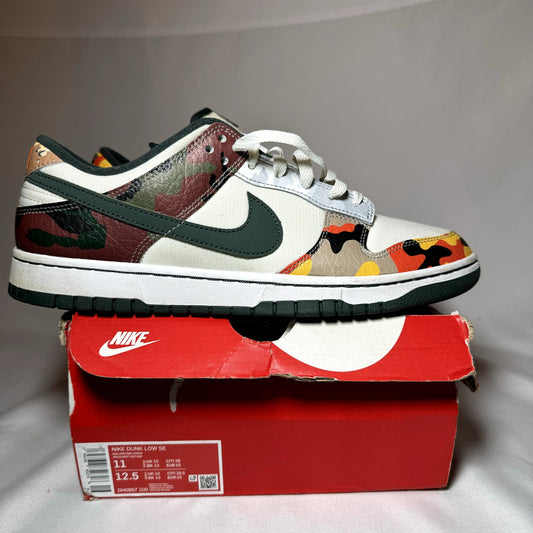 Nike Dunk Low SE Sail Multi-Camo Men's Shoes - Size 11