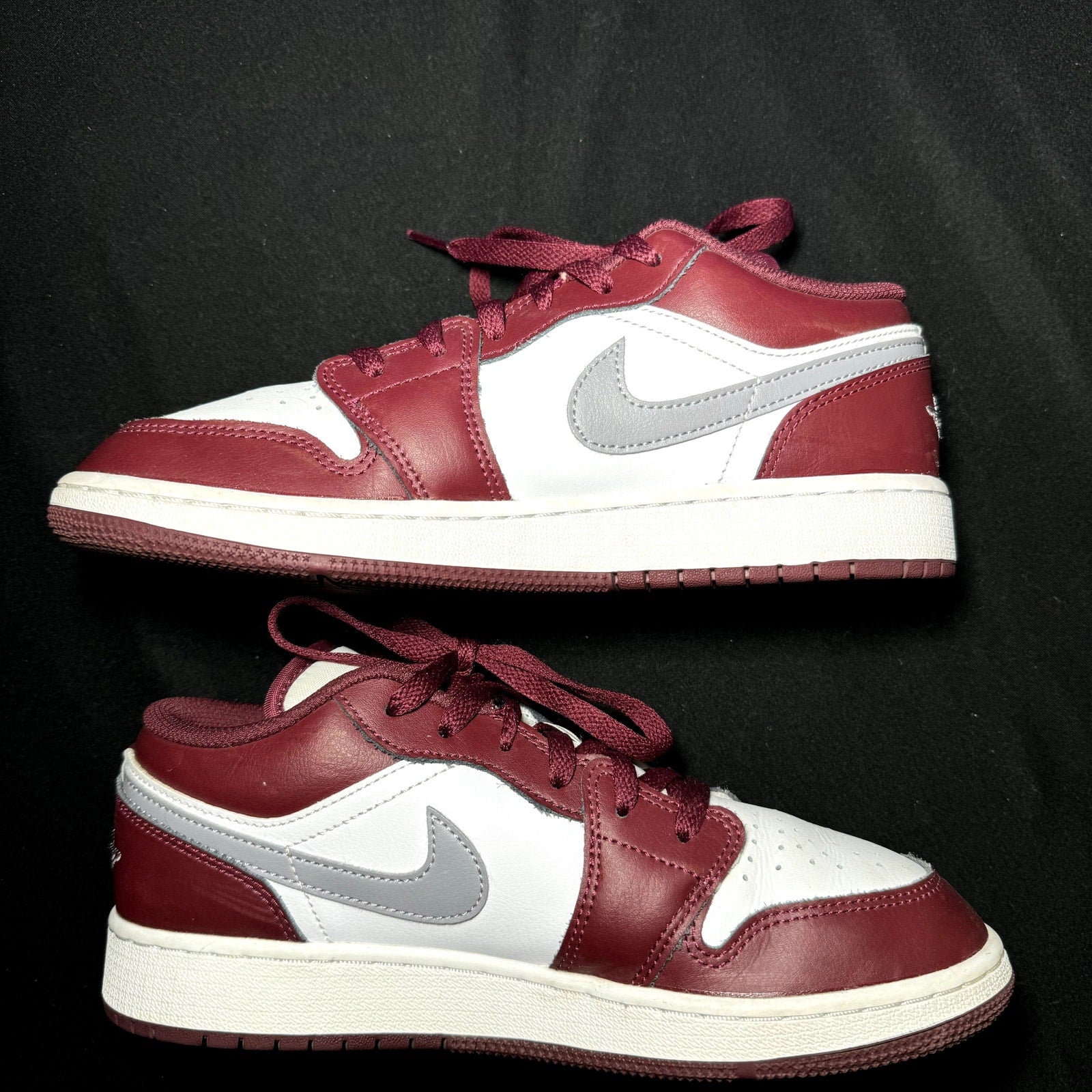 Air Jordan 1 Low GS Cherrywood Red Kids Shoes - Size 6