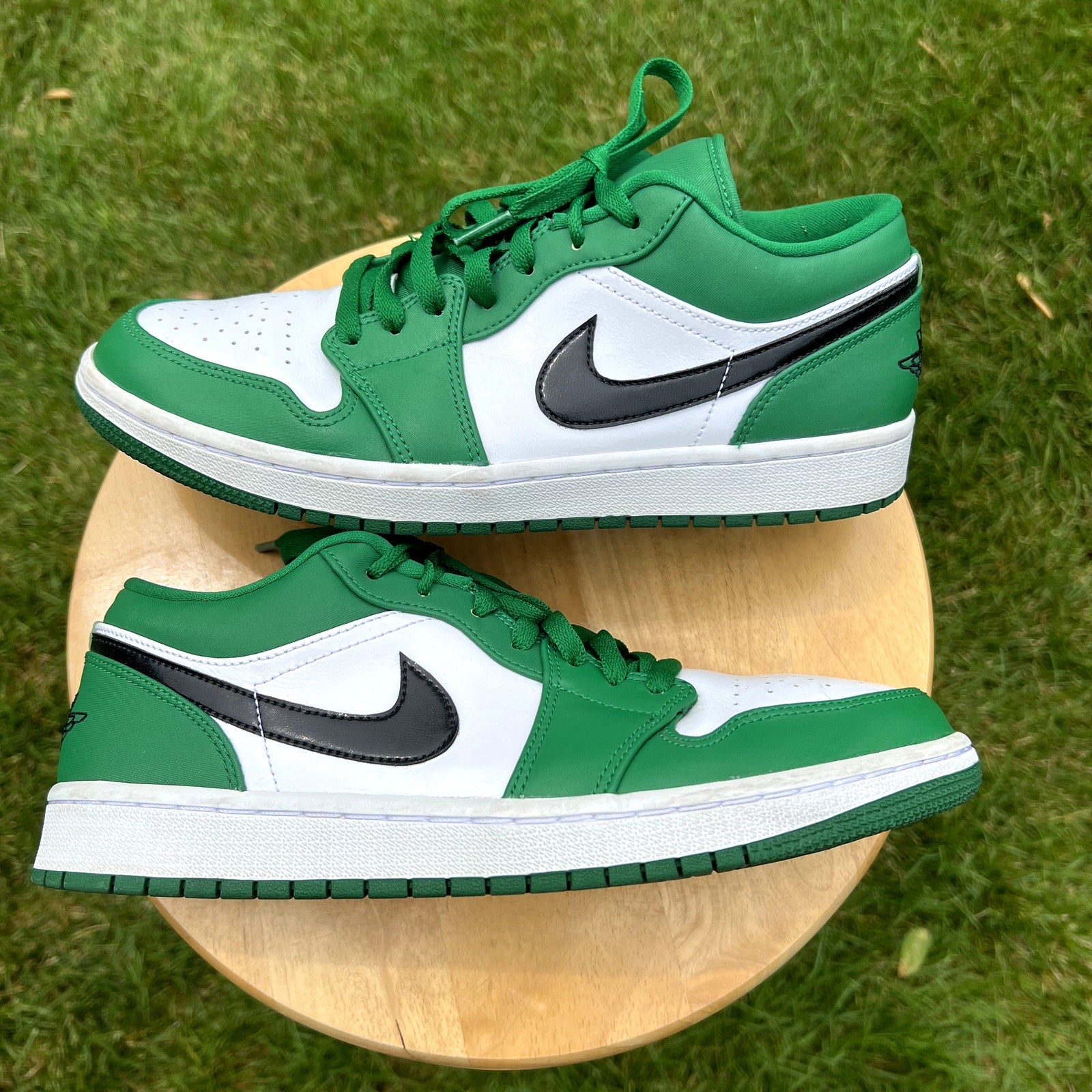 Air Jordan 1 Low Pine Green Men's Shoes - Size 9.5