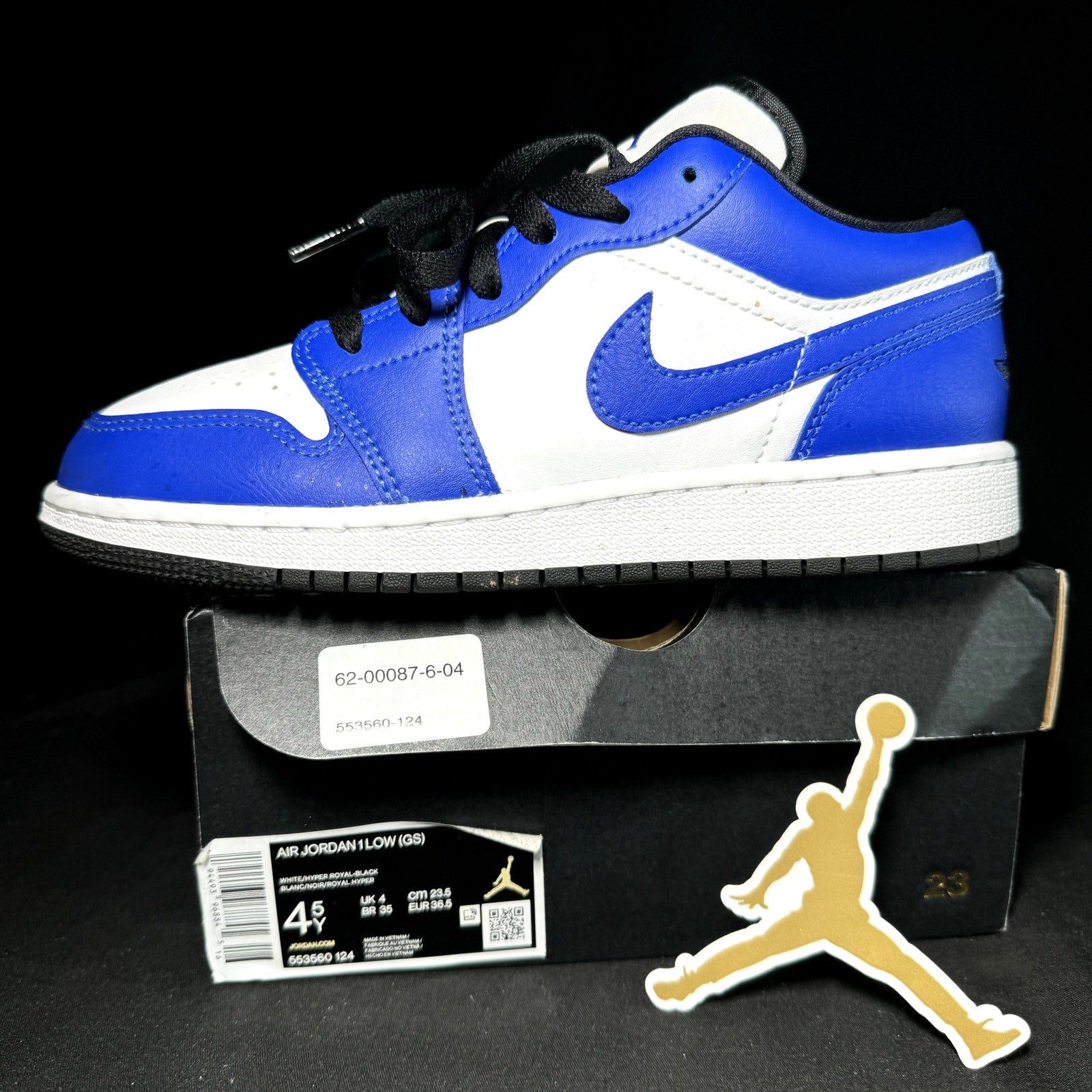 Air Jordan 1 Low GS Game Royal 2020 Kids Shoes - Size 4.5