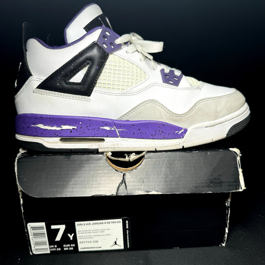 Air Jordan 4 Retro GS Ultraviolet Kids Shoes - Size 7