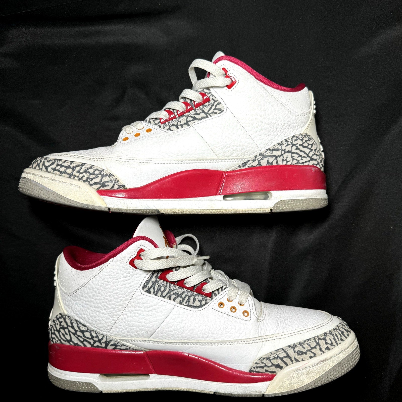 Air Jordan 3 Retro Cardinal Red Men's Shoes - Size 10.5