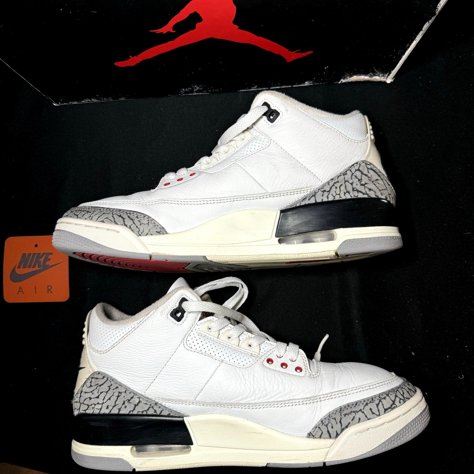 Air Jordan 3 Retro White Cement Reimagined Men's Shoes - Size 9.5