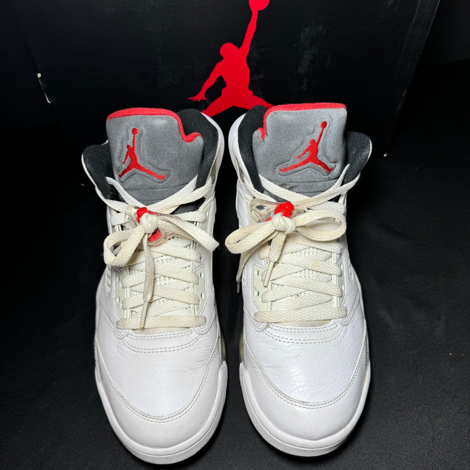 Air Jordan 5 Retro White Cement Men's Shoes - Size 9.5