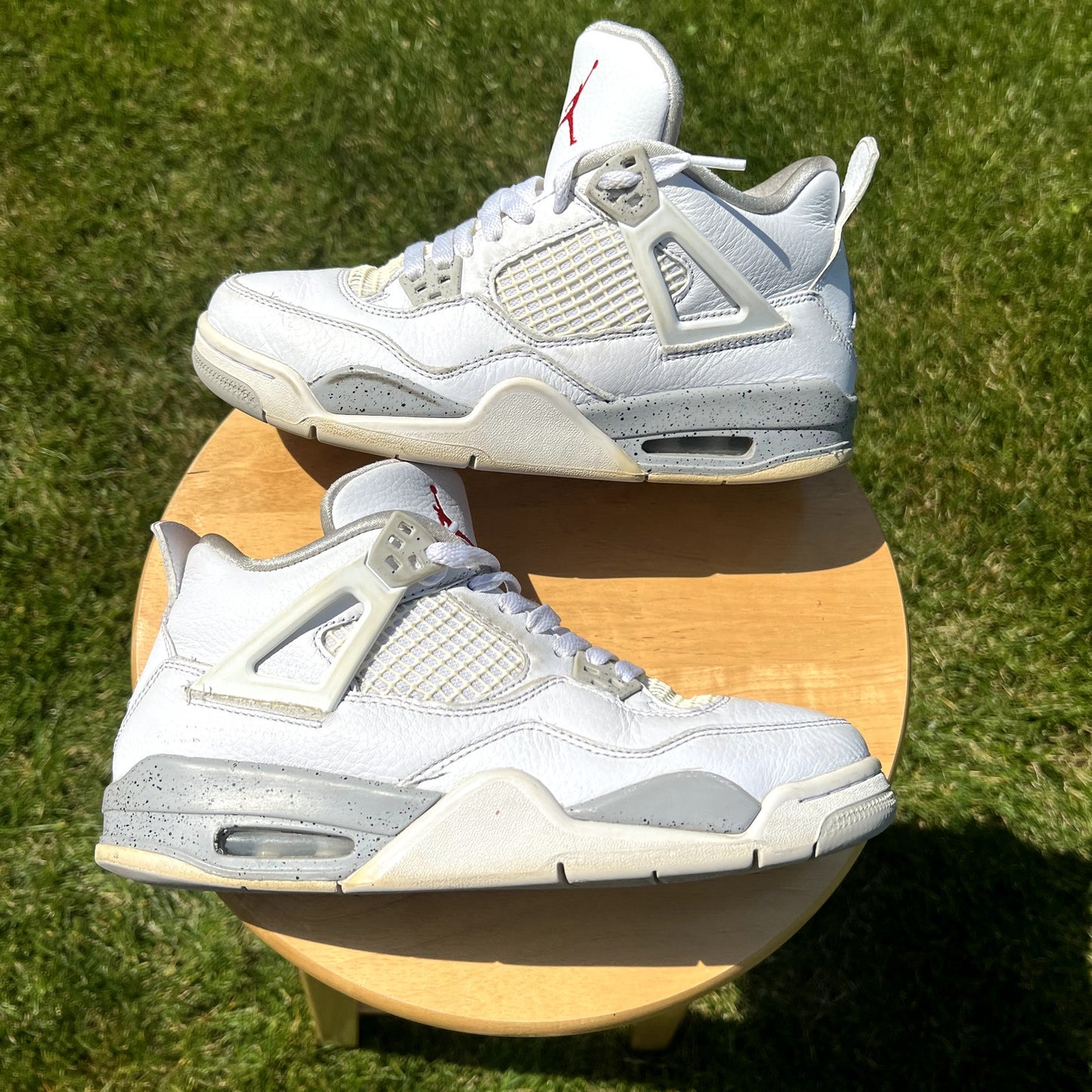 Air Jordan 4 Retro GS White Oreo Men's Shoes - Size 7