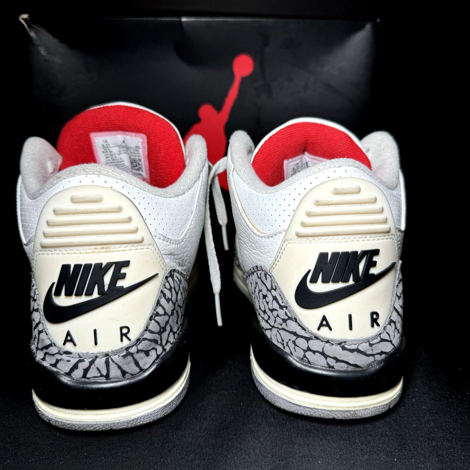 Air Jordan 3 Retro GS White Cement Reimagined Kids Shoes - Size 6.5