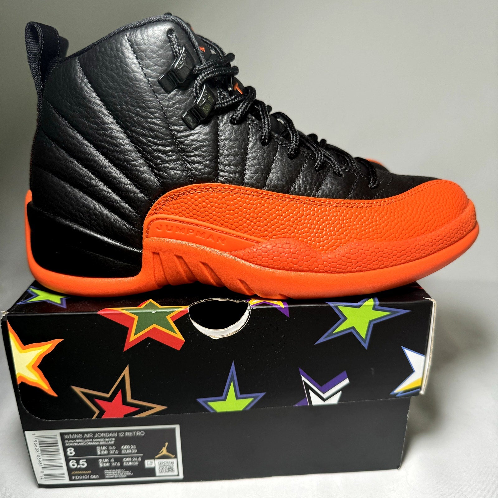 Air Jordan 12 Retro Brilliant Orange Women's Shoes - Size 8