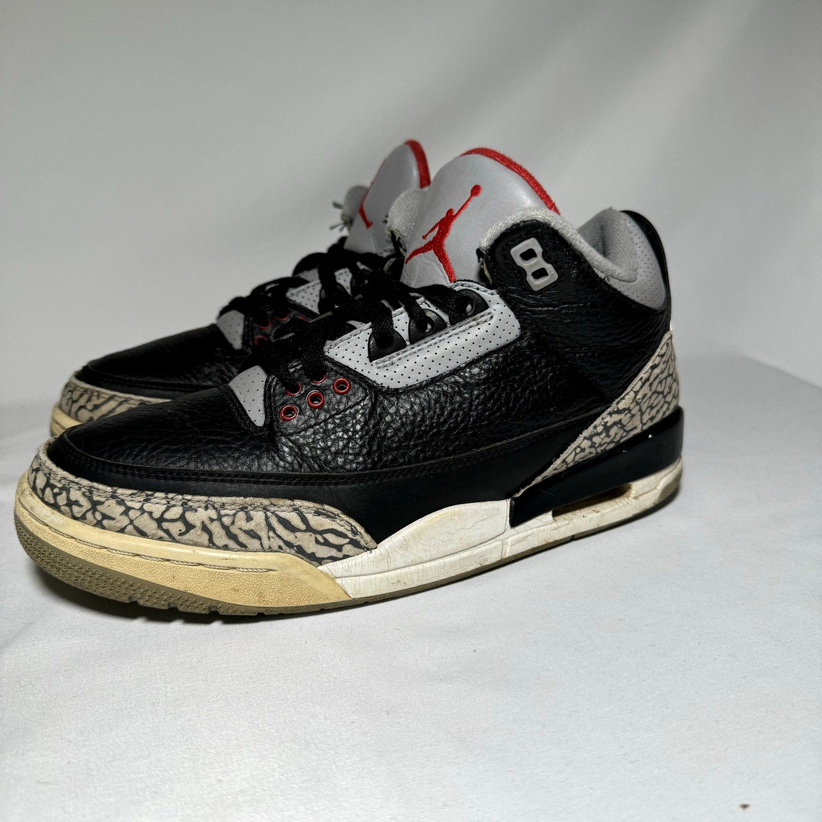 Air Jordan 3 Retro OG Black Cement 2018 Men's Shoes  - Size 8