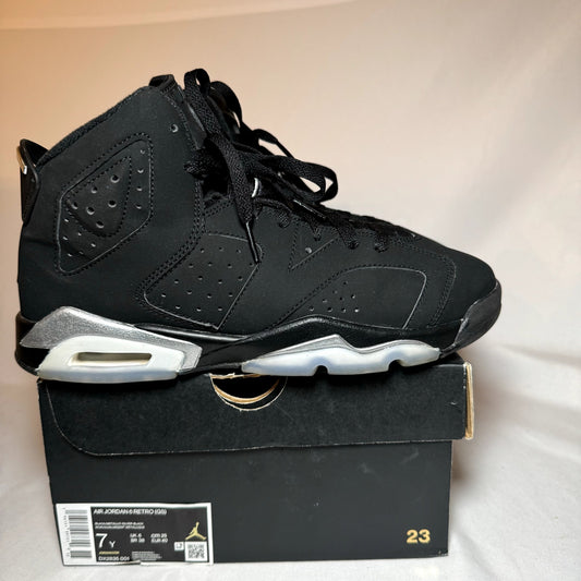 Air Jordan 6 Retro GS Chrome Kids Shoes - Size 7