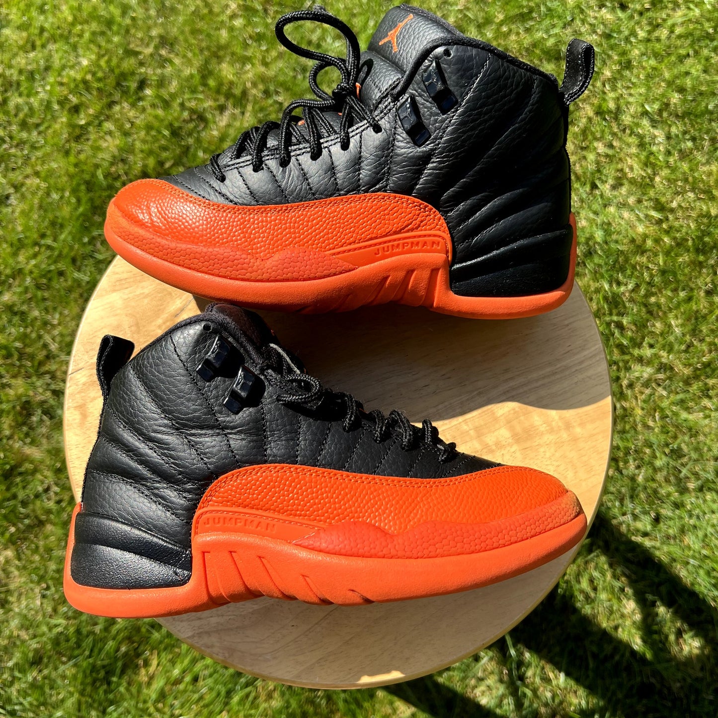 Wmns Air Jordan 12 Retro Brilliant Orange Women's Shoes - Size 6