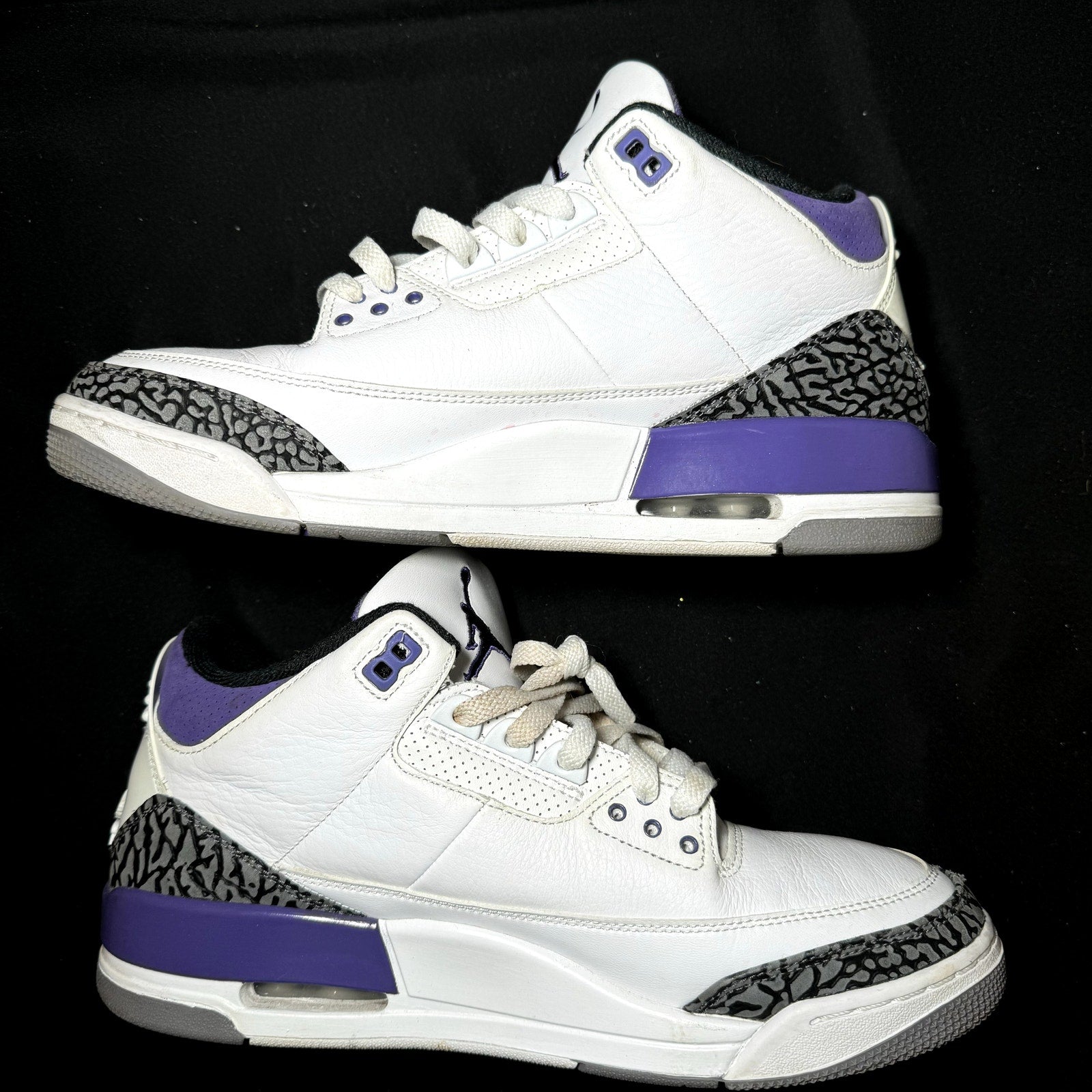 Air Jordan 3 Retro Dark Iris Men's Shoes - Size 10.5