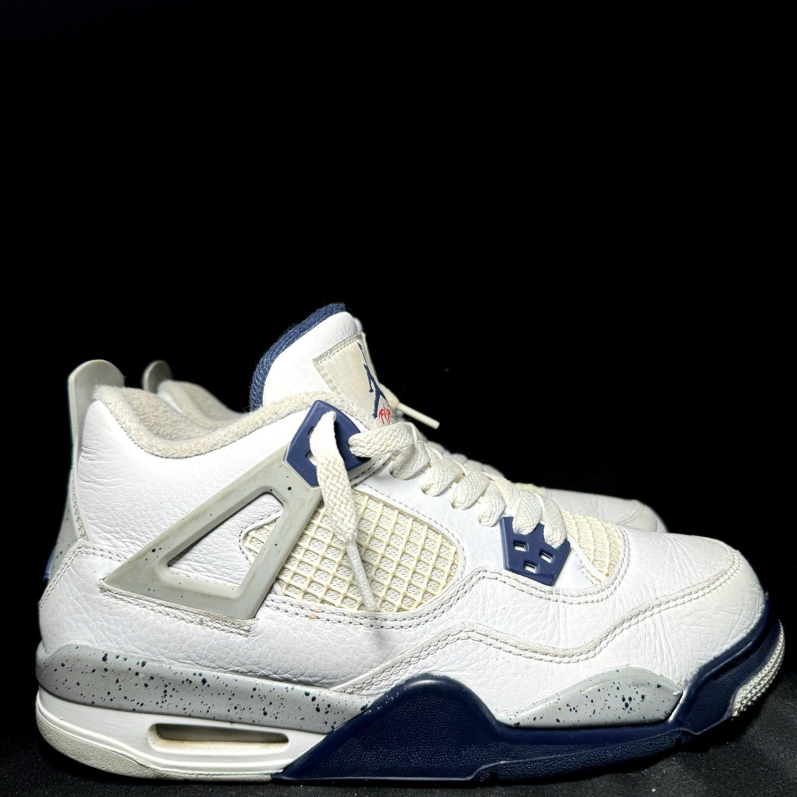 Air Jordan 4 Retro GS Midnight Navy Kids Shoes - Size 7