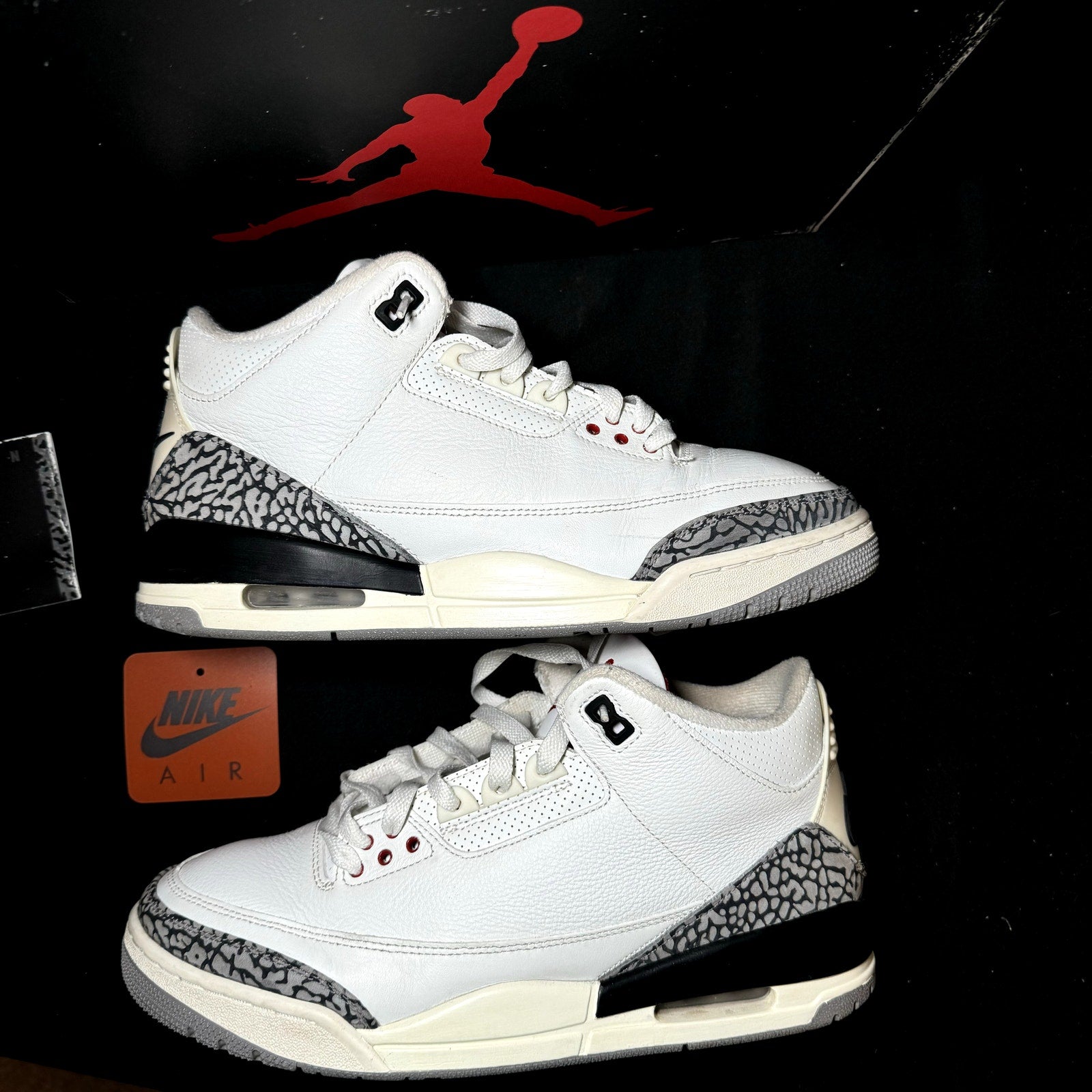 Air Jordan 3 Retro White Cement Reimagined Men's Shoes - Size 10