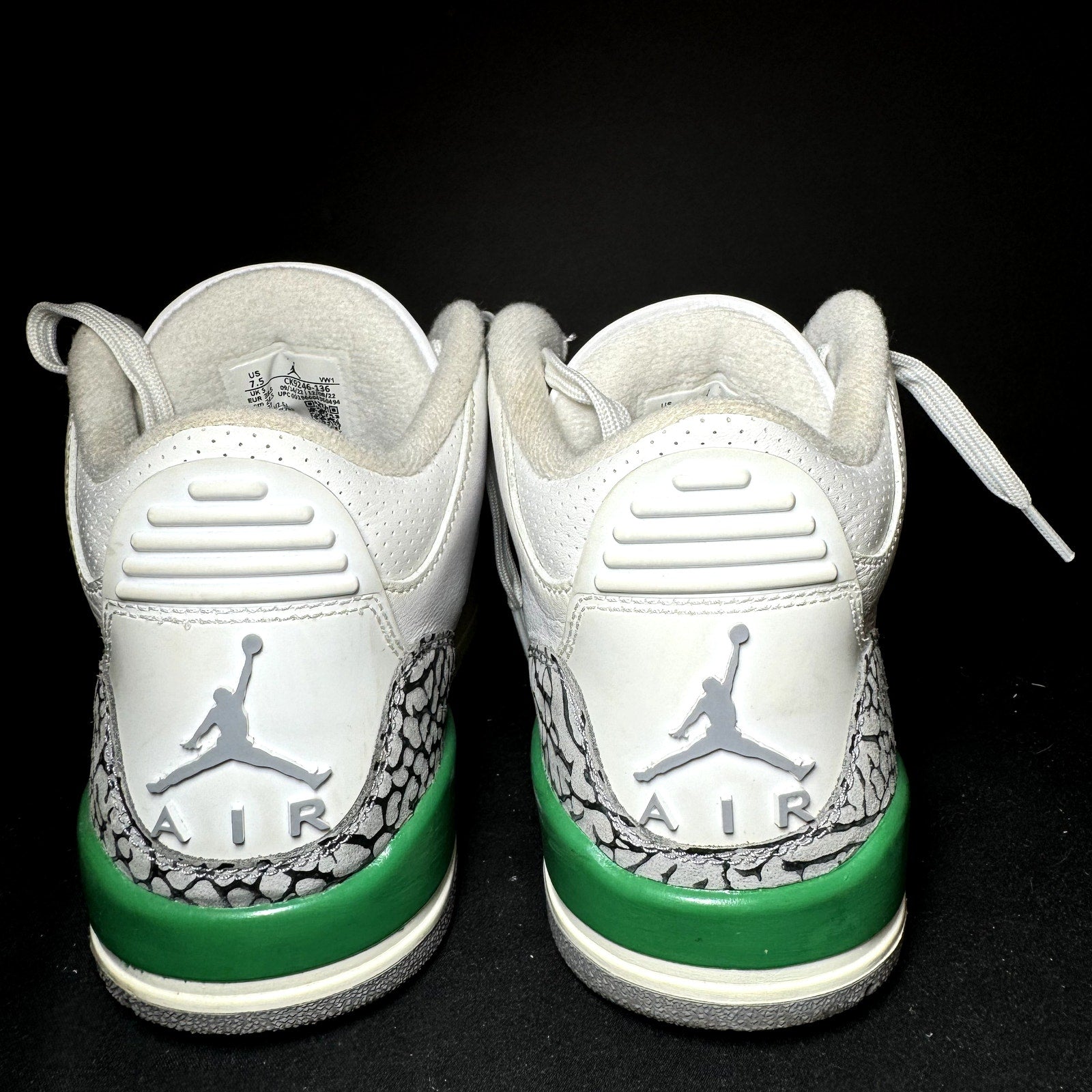 Air Jordan 3 Retro Lucky Green Women's Shoes - Size 7.5