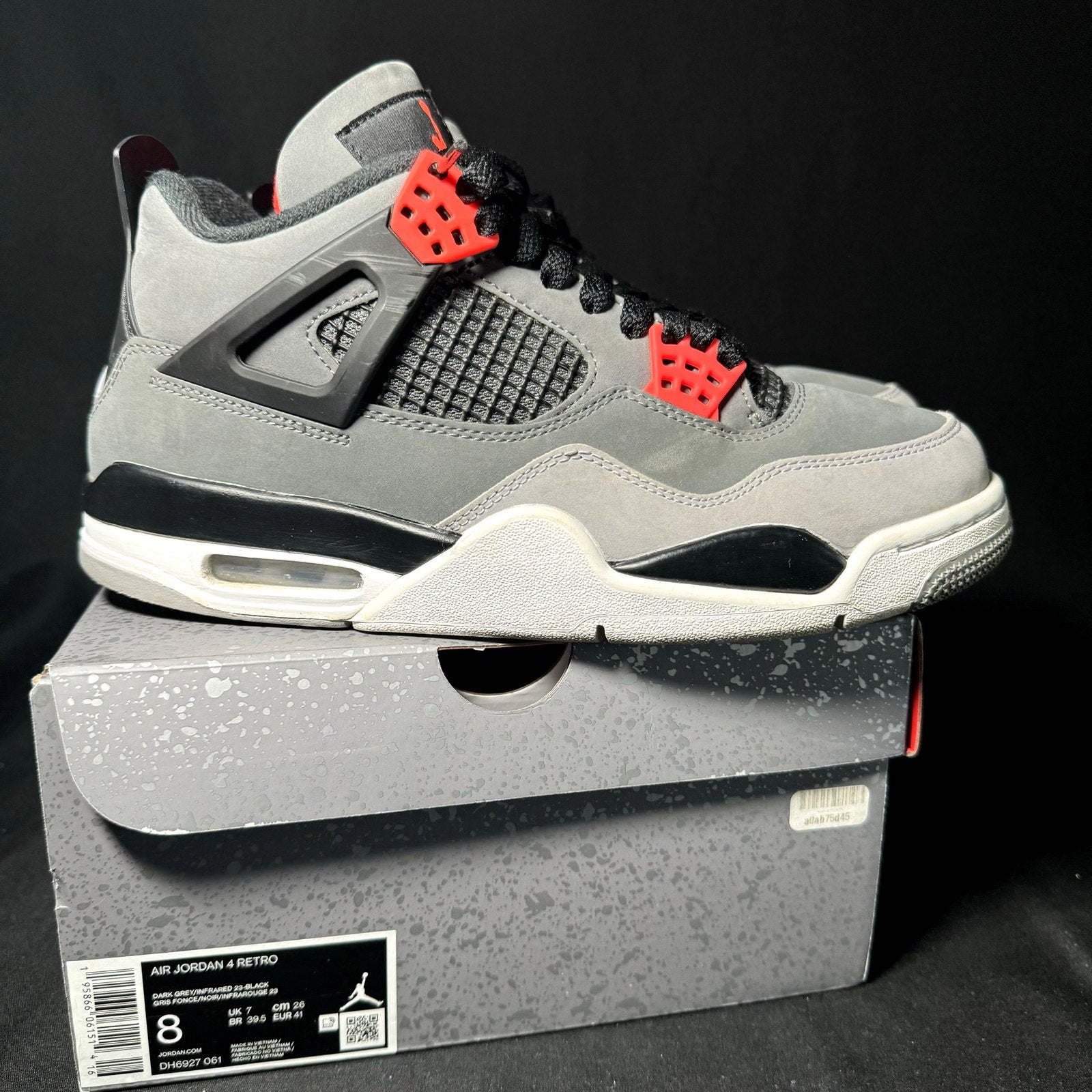 Air Jordan 4 Retro Infrared Men's Shoes - Size 8