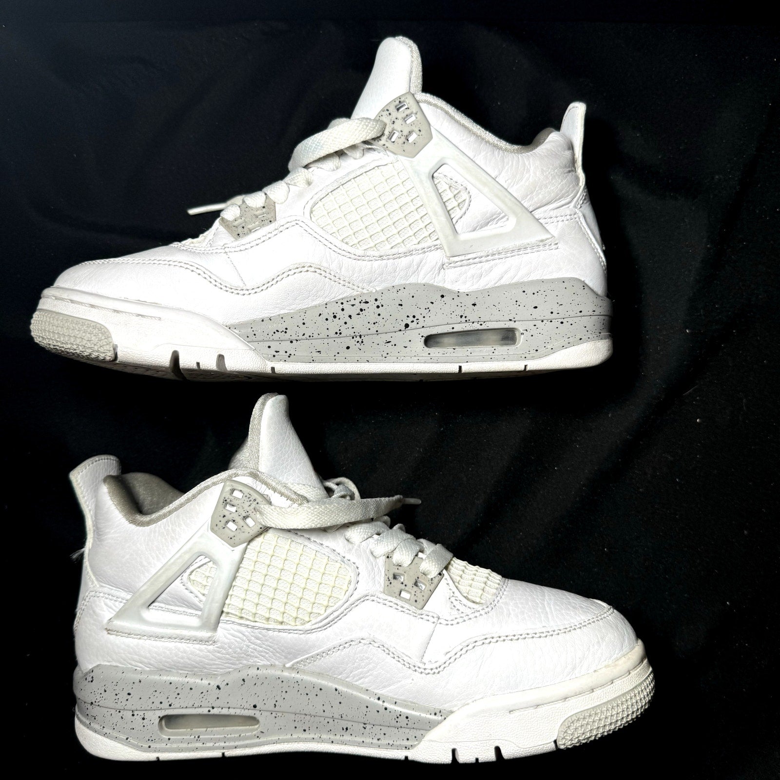 Air Jordan 4 Retro GS White Oreo Kids Shoes - Size 5