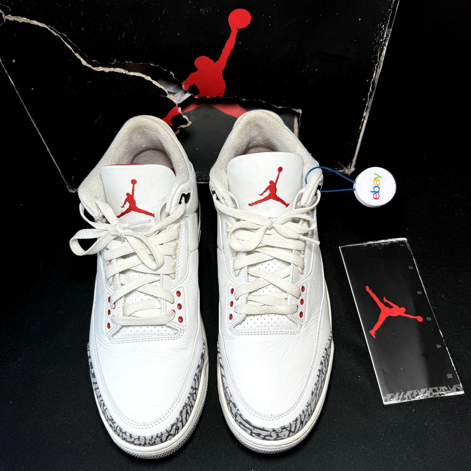 Air Jordan 3 Retro White Cement Reimagined Men's Shoes - Size 12