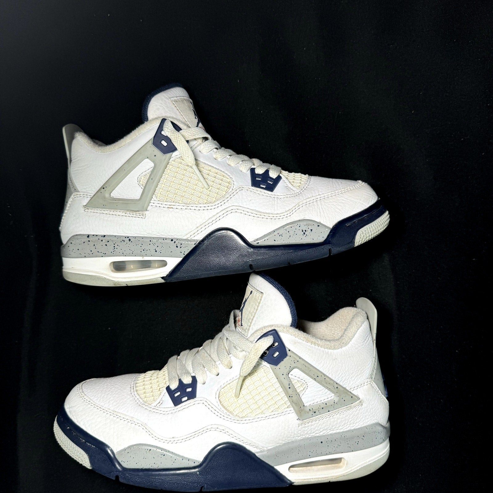 Air Jordan 4 Retro GS Midnight Navy Kids Shoes - Size 7