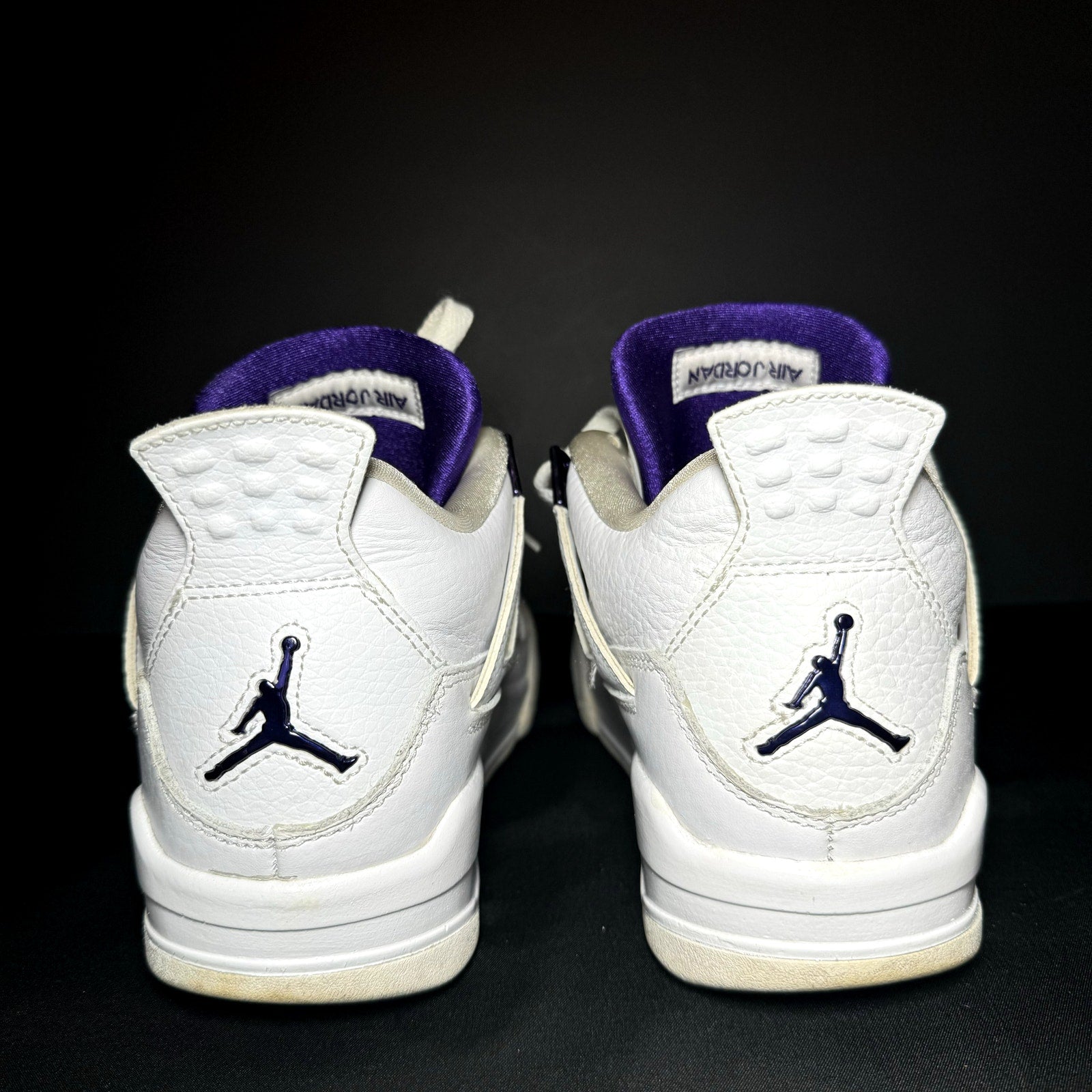 Air Jordan 4 Retro GS Purple Metallic Kids Shoes - Size 6