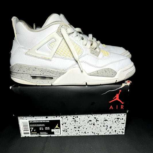 Air Jordan 4 Retro GS White Oreo 2021 Men's Shoes  - Size 7