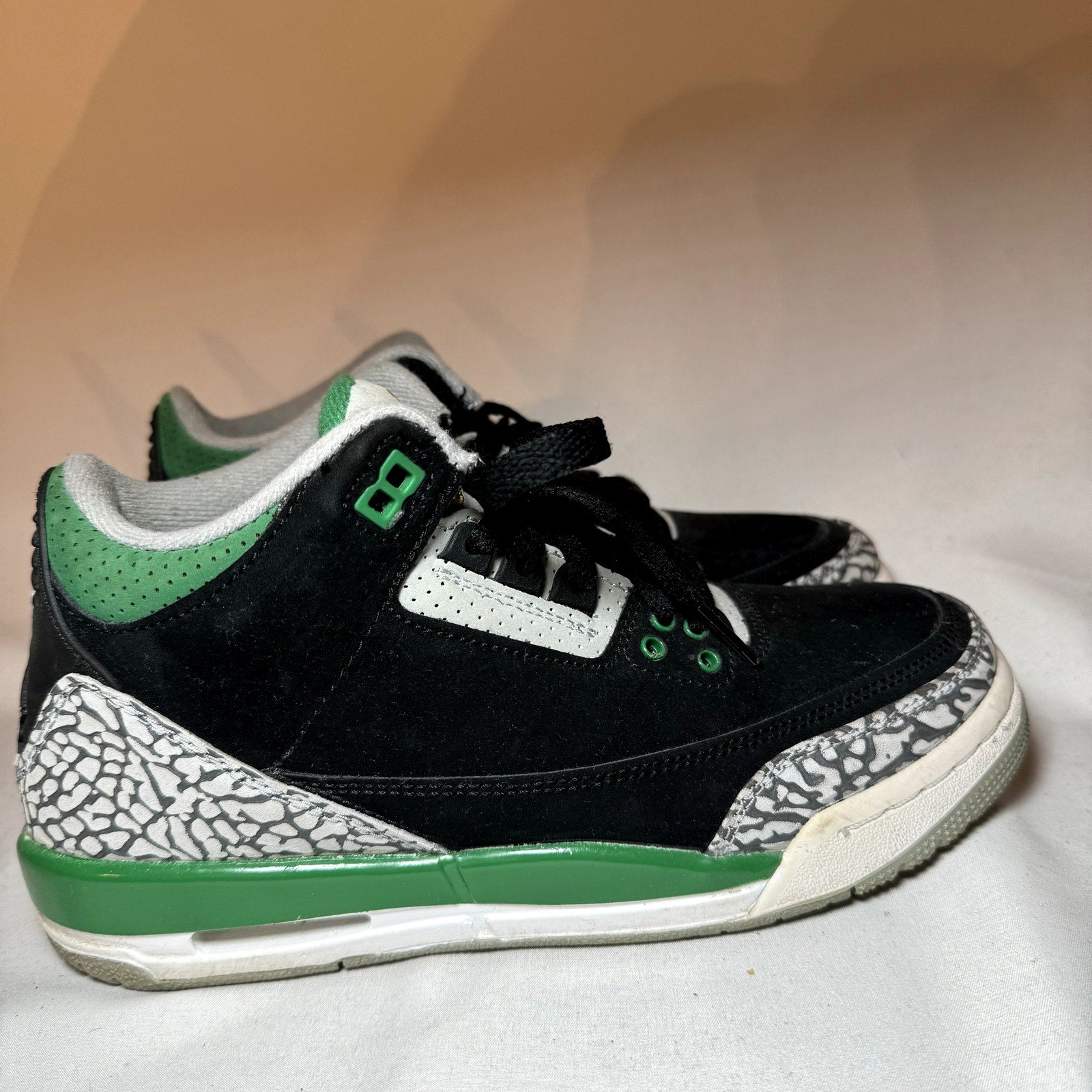 Air Jordan 3 Retro GS Pine Green Kids Shoes - Size 6