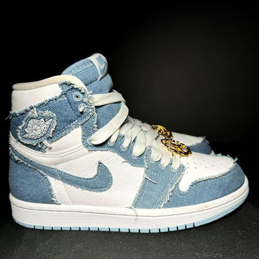 Air Jordan 1 Retro High OG Denim Women's Shoes - Size 6.5