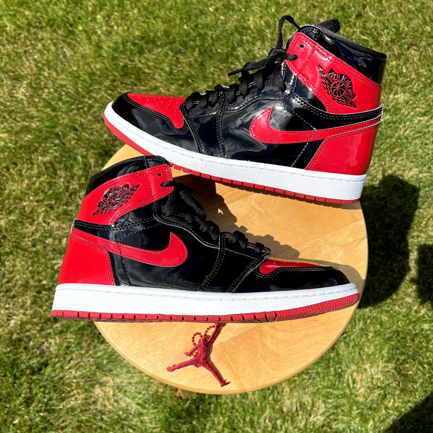 Air Jordan 1 Retro High OG Patent Bred Men's Shoes - Size 9