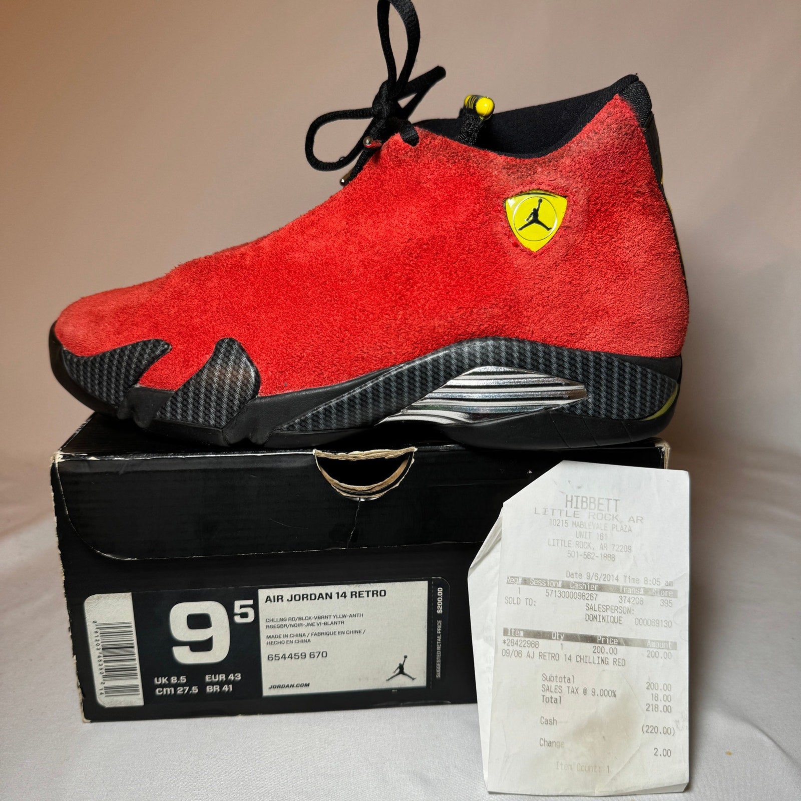 Air Jordan 14 Retro Ferrari Men's Shoes - Size 9.5