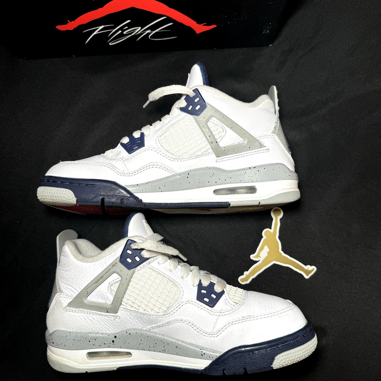 Air Jordan 4 Retro GS Midnight Navy Men's Shoes - Size 5