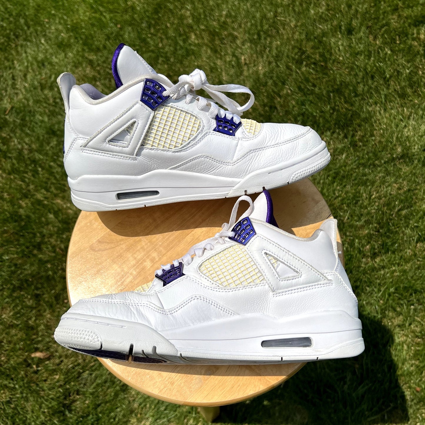 Air Jordan 4 Retro Purple Metallic Men's Shoes - Size 9