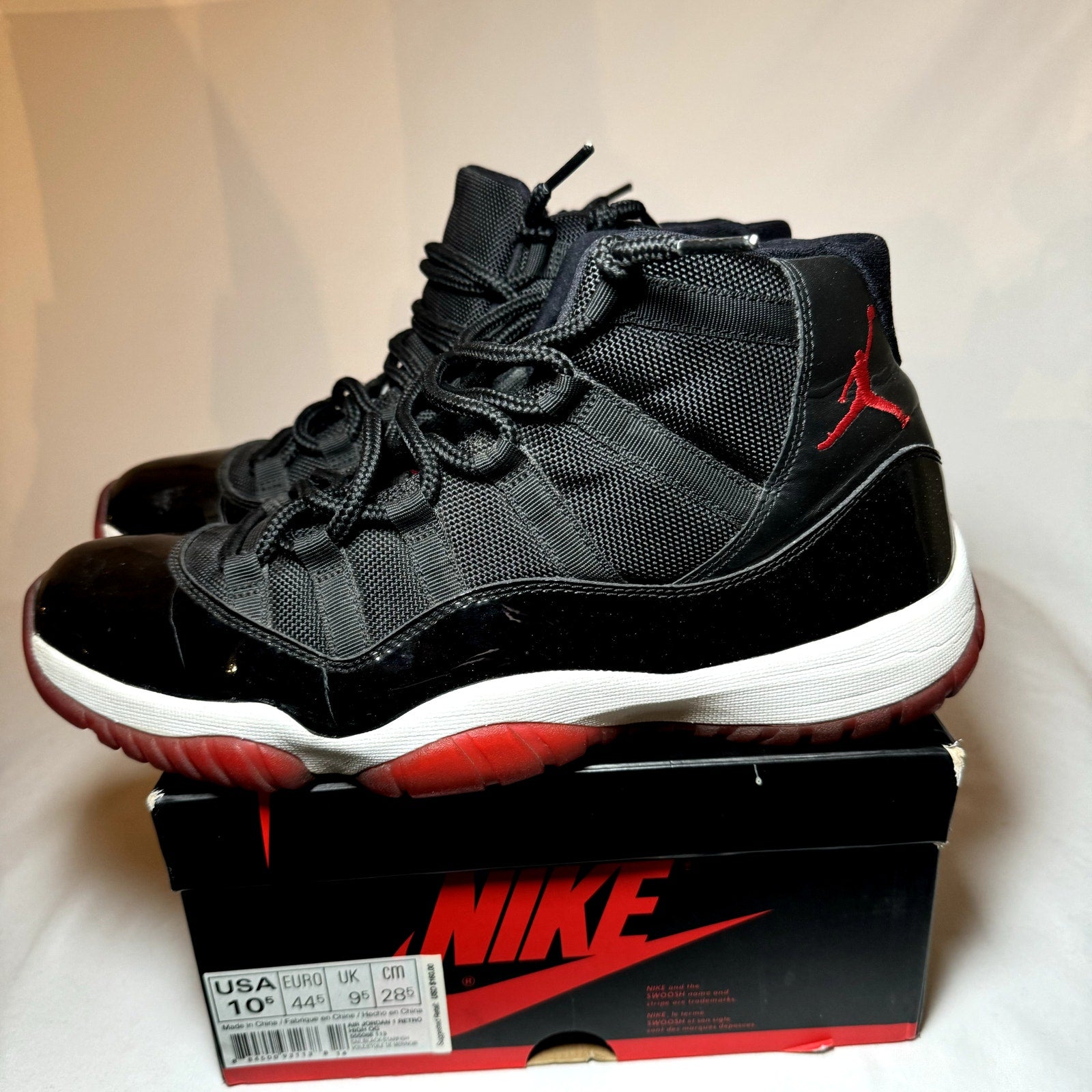 Air Jordan 11 Retro Bred 2012 Men's Shoes - Size 10.5