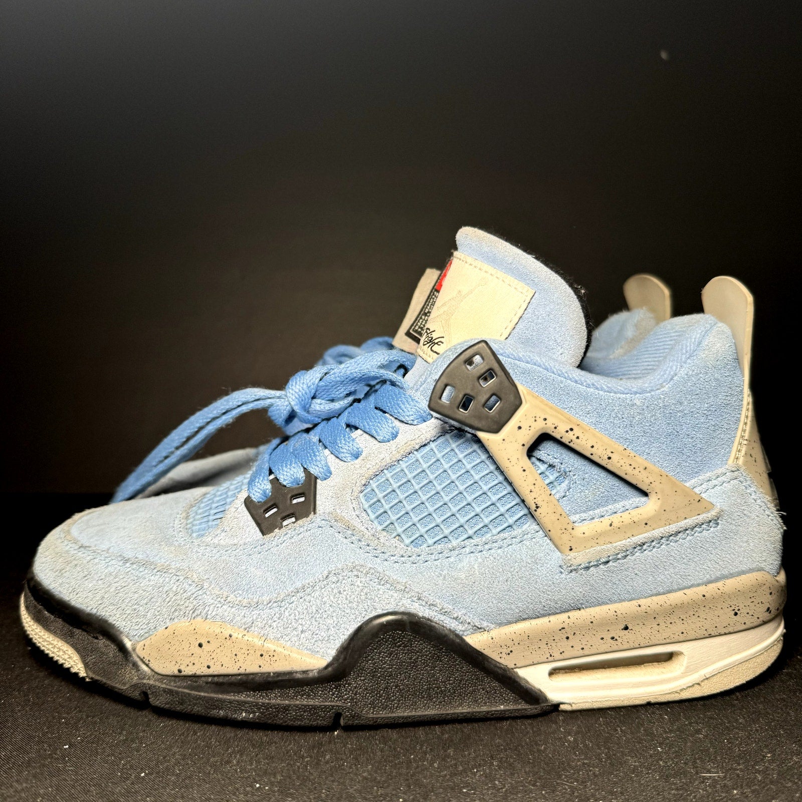 Air Jordan 4 Retro GS University Blue Kids Shoes - Size 5.5