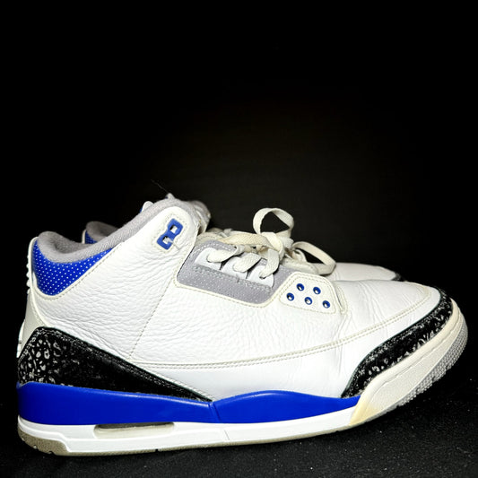 Air Jordan 3 Retro Racer Blue Men's Shoes - Size 14