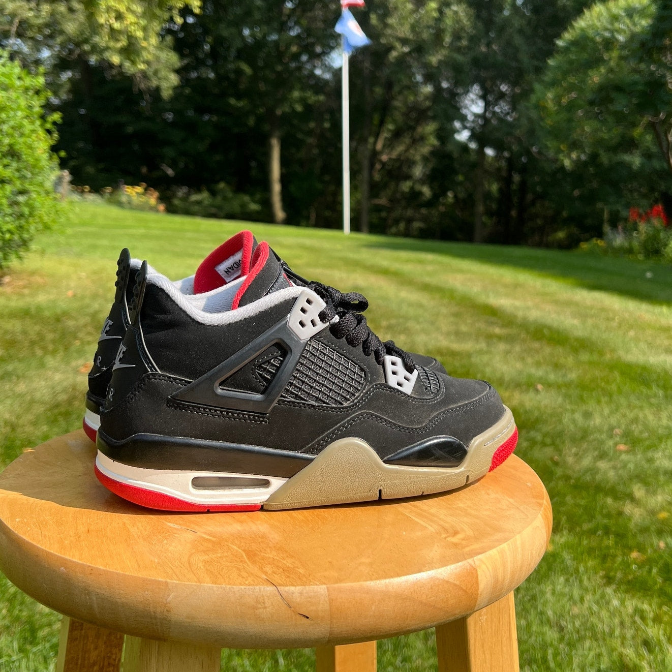 Air Jordan 4 Retro OG GS Bred 2019 Kids Shoes - Size 5