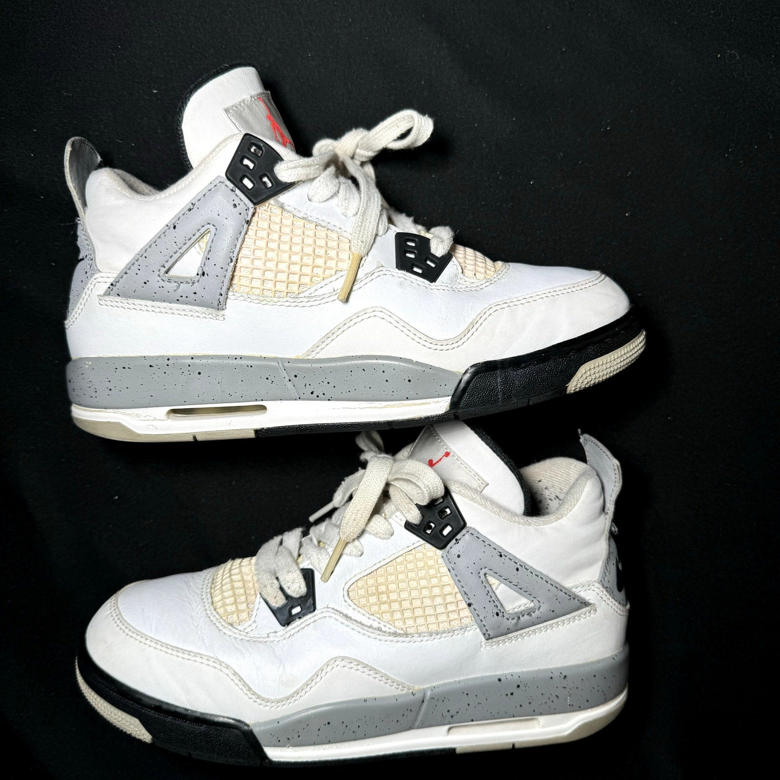 Air Jordan 4 Retro OG BG White Cement 2016 Kids Shoes - Size 5