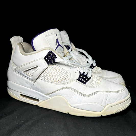 Air Jordan 4 Retro Purple Metallic Men's Shoes - Size 11.5