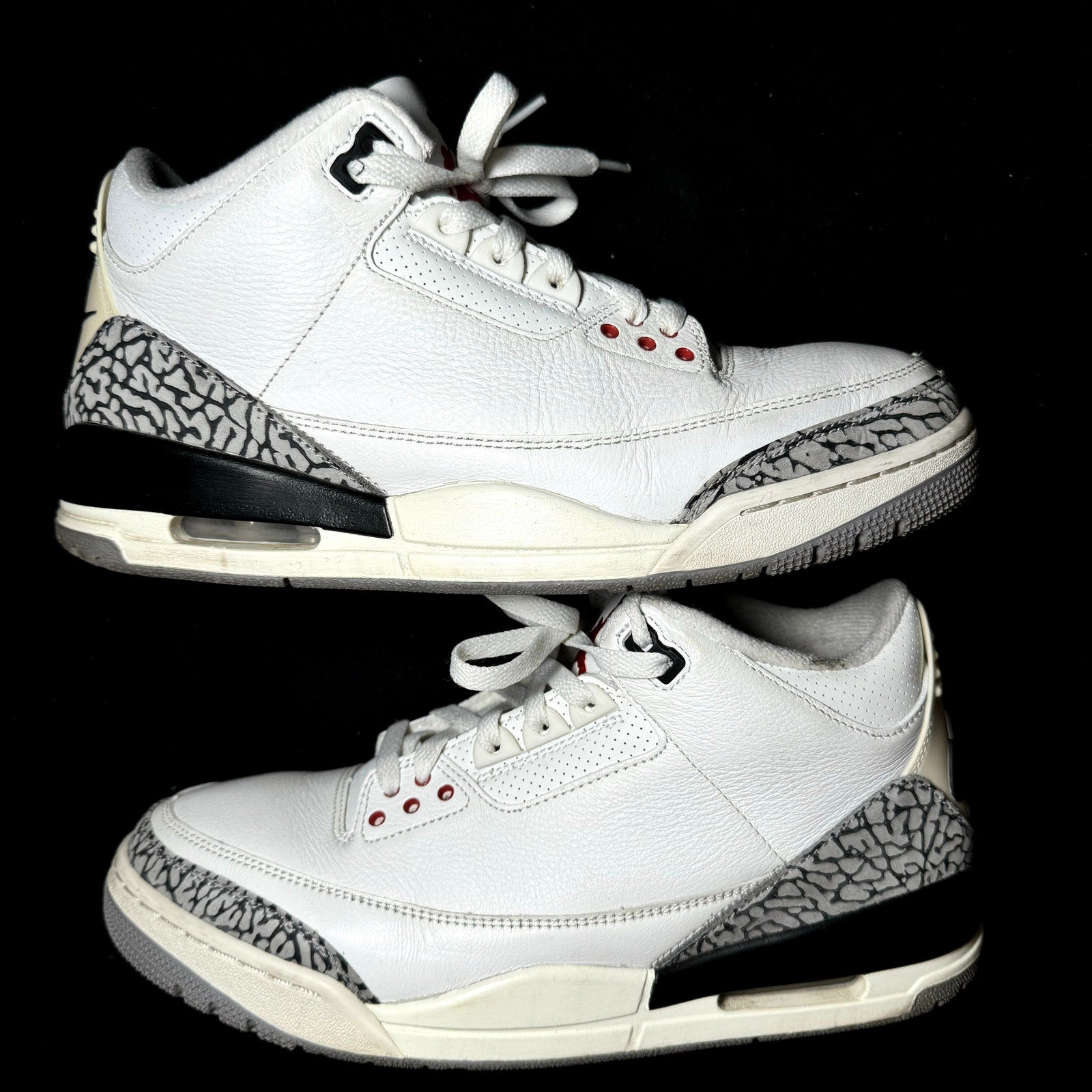 Air Jordan 3 Retro White Cement Reimagined Men's Shoes - Size 9.5