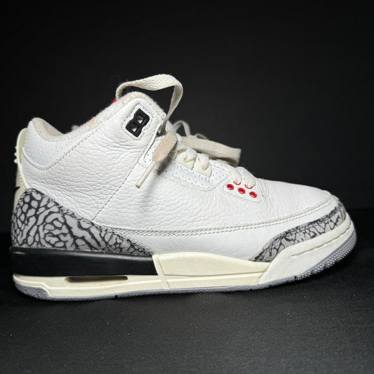 Air Jordan 3 Retro GS White Cement Reimagined Kids Shoes - Size 5