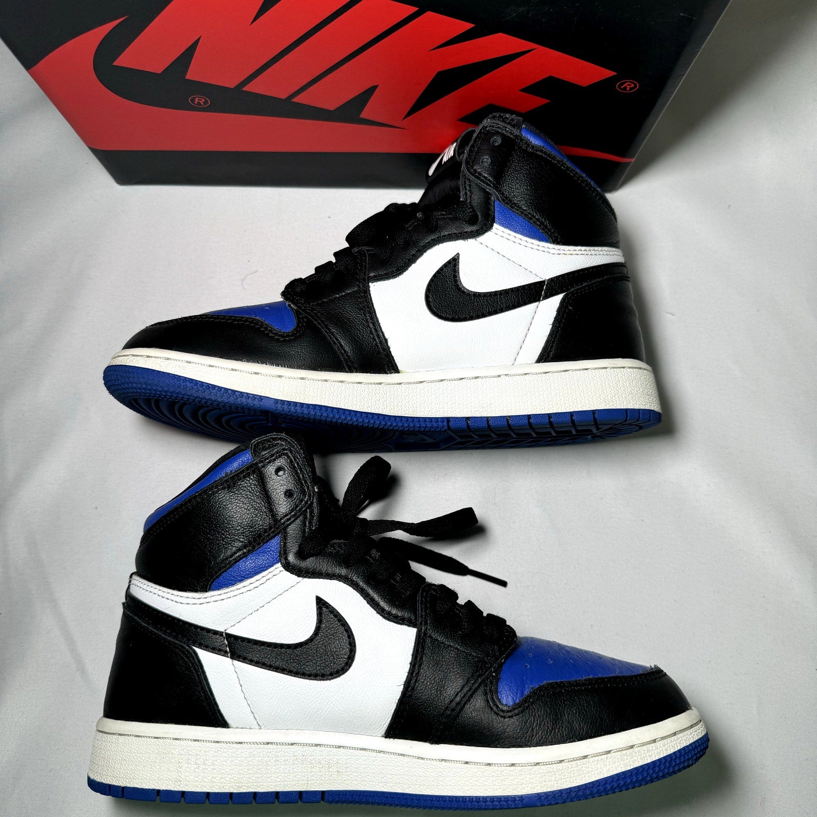 Air Jordan 1 Retro High OG GS Royal Toe 2020 Kids Shoes  - Size 4.5