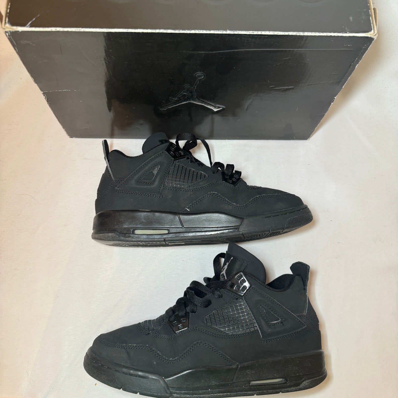 Air Jordan 4 Retro GS Black Cat 2006 Kids Shoes - Size 6