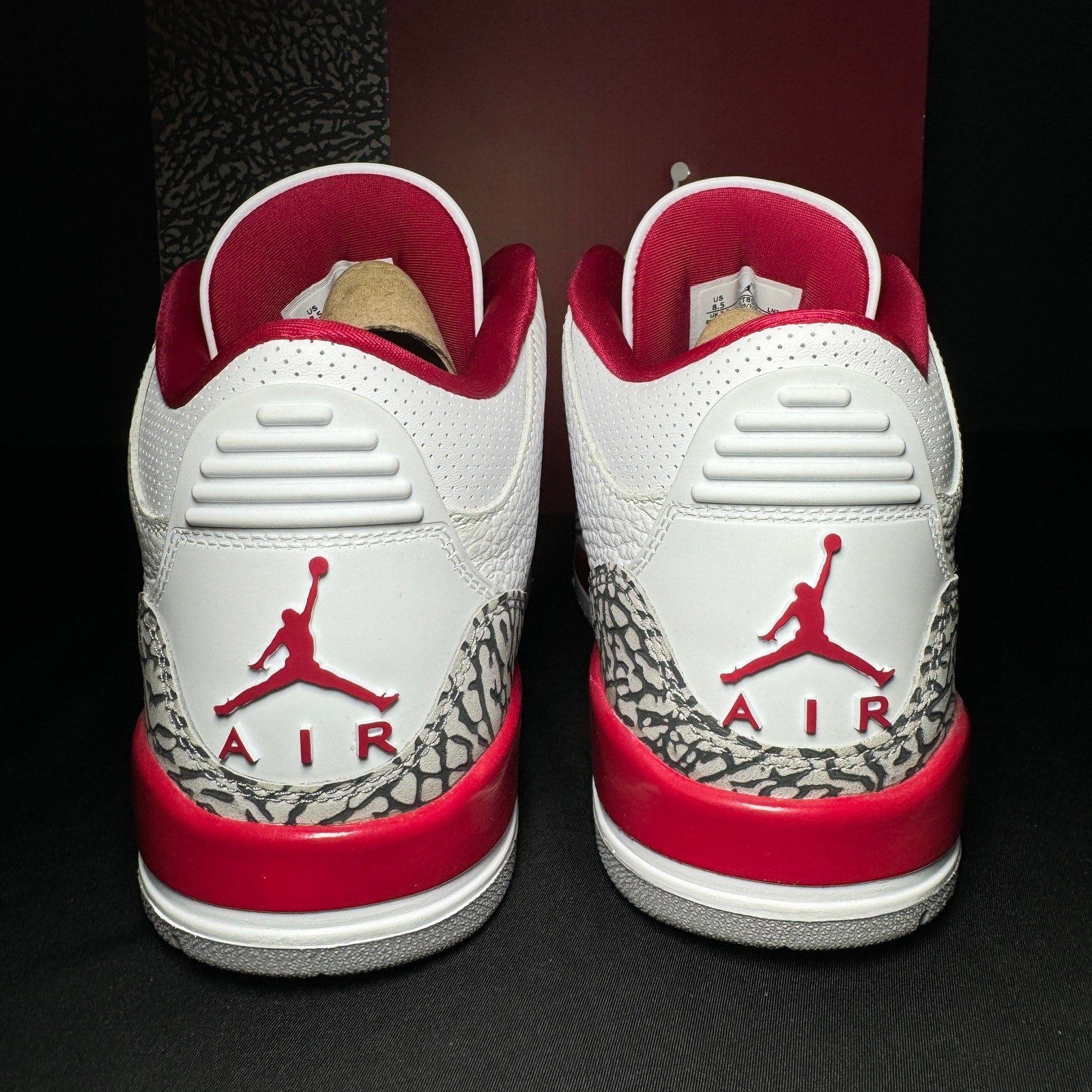 Air Jordan 3 Retro Cardinal Red Men's Shoes - Size 8.5