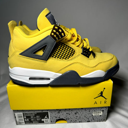 Air Jordan 4 Retro Lightning 2021 Men's Shoes - Size 8