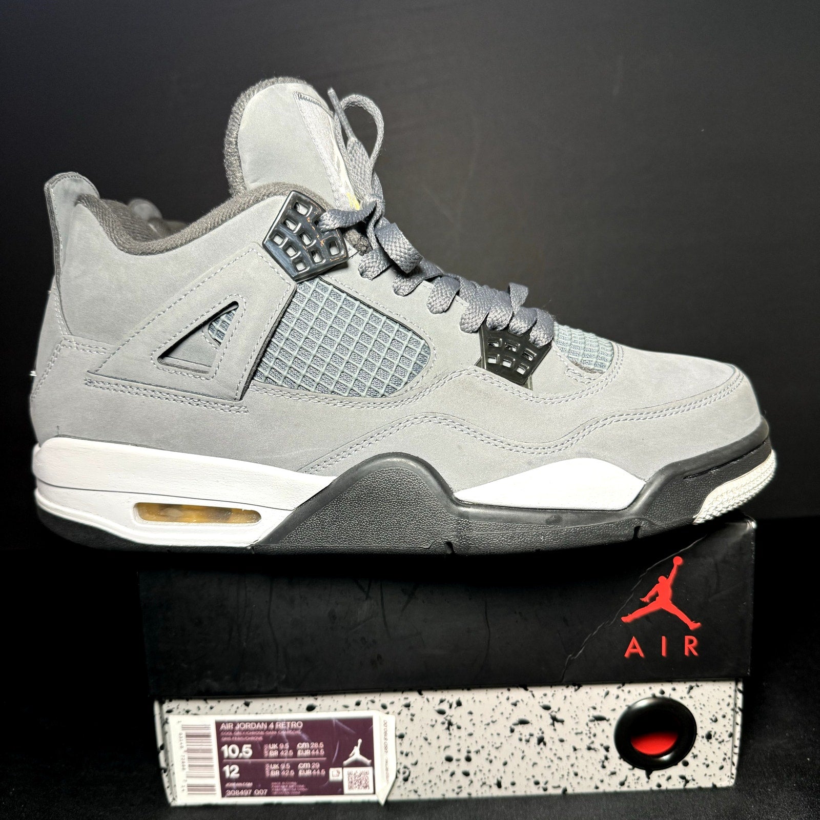 Air Jordan 4 Retro Cool Grey 2019 Men's Shoes - Size 10.5