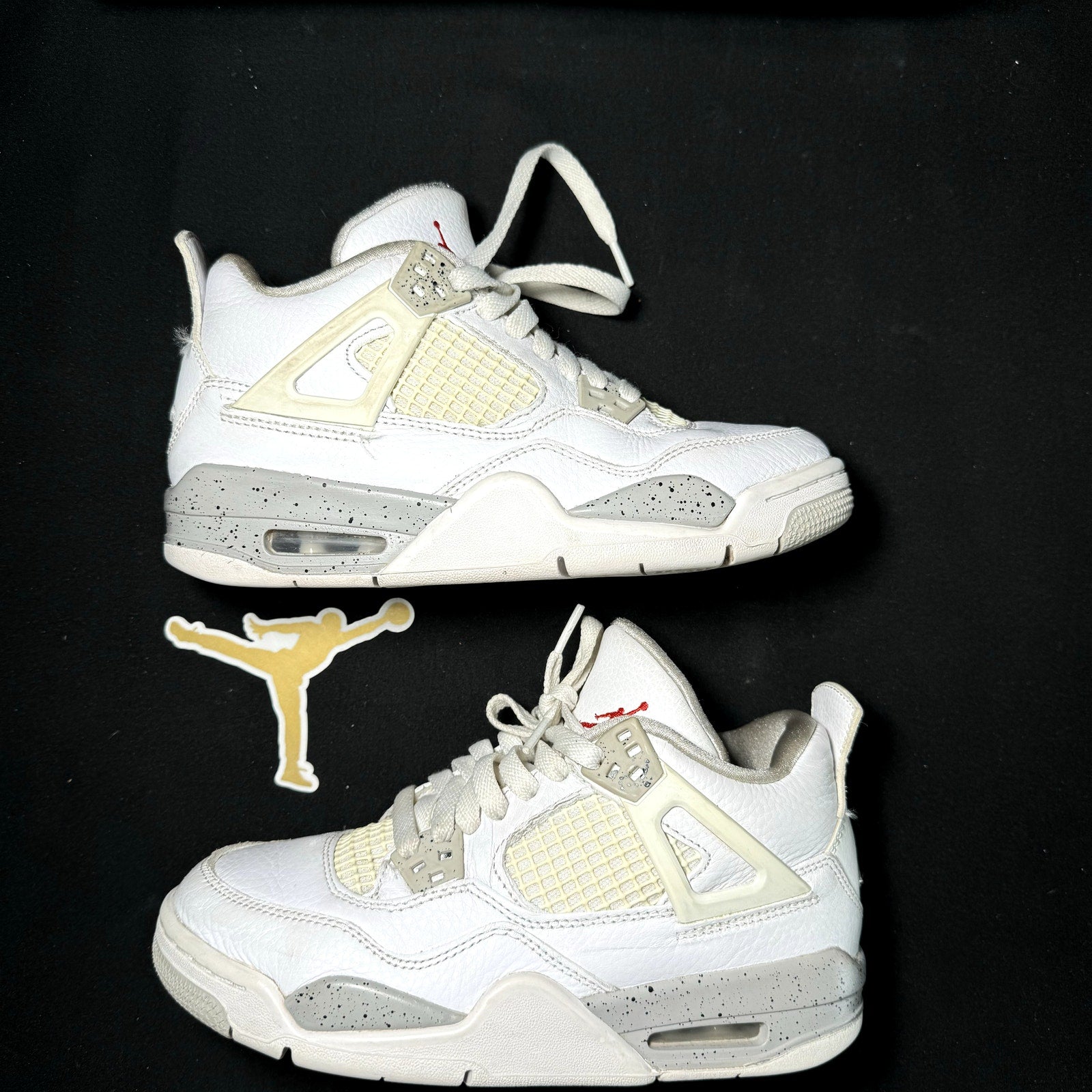 Air Jordan 4 Retro White Oreo 2021 Kids Shoes - Size 4