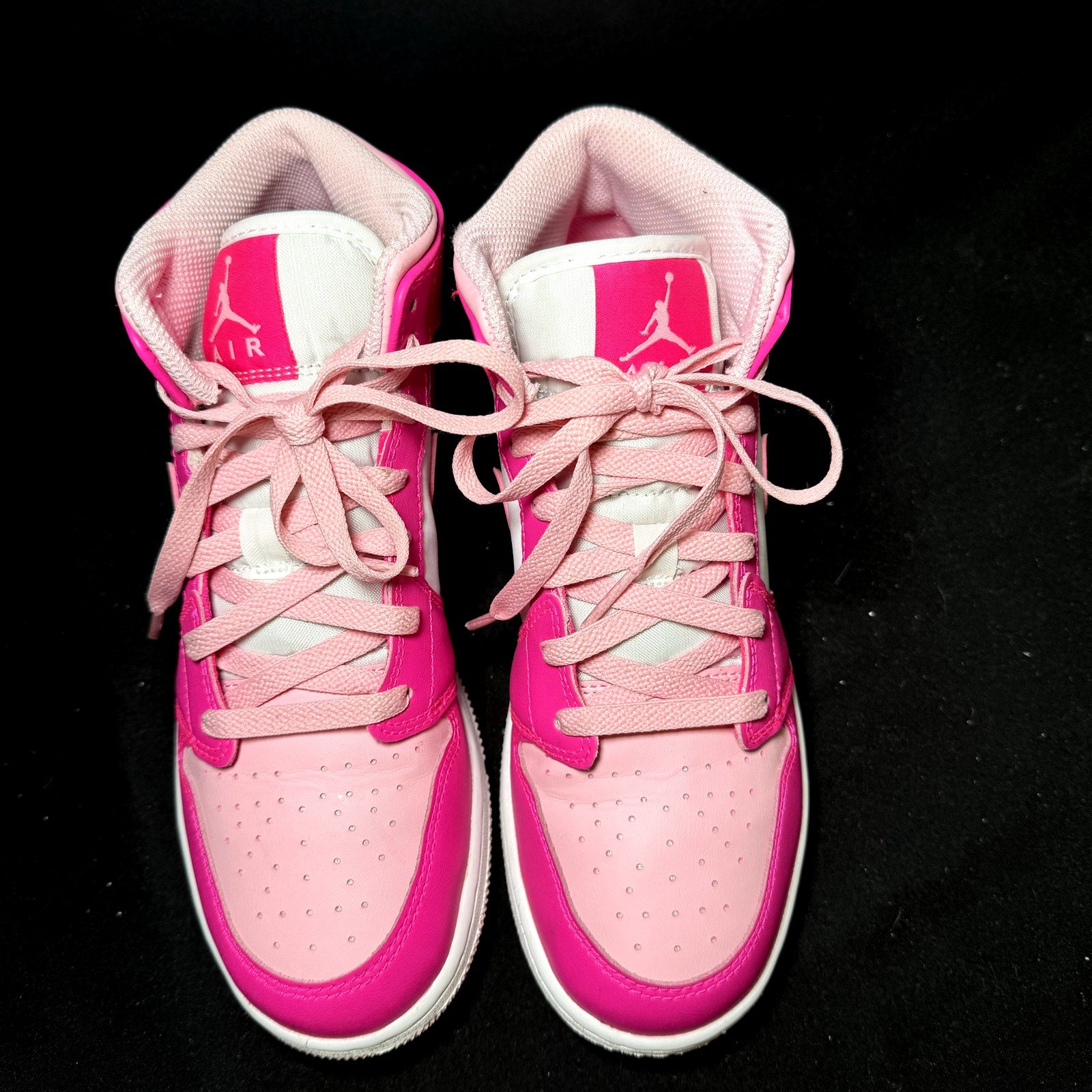 Air Jordan 1 Mid GS Fierce Pink Kids Shoes - Size 6