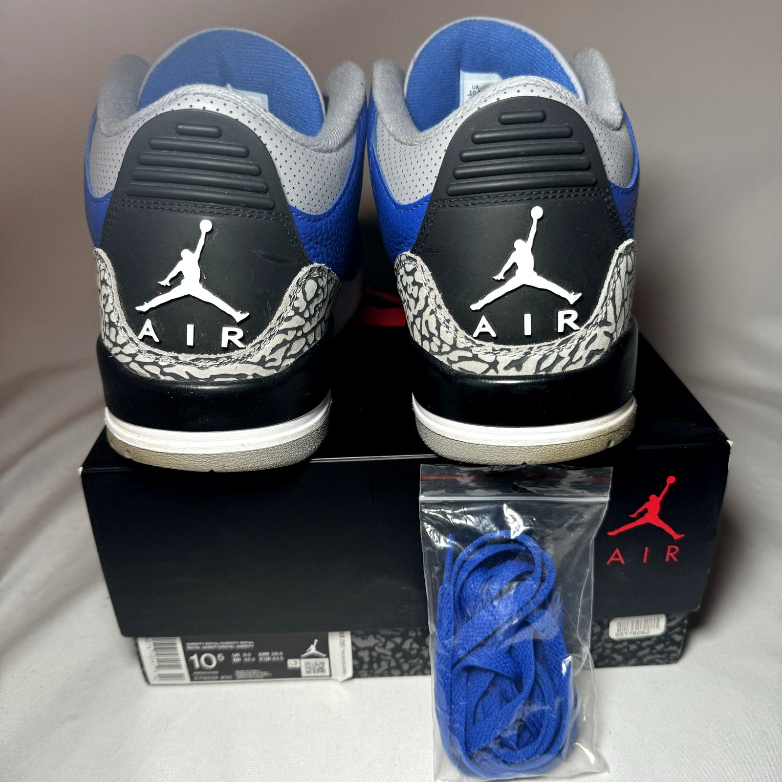 Air Jordan 3 Retro Varsity Royal Men's Shoes - Size 10.5