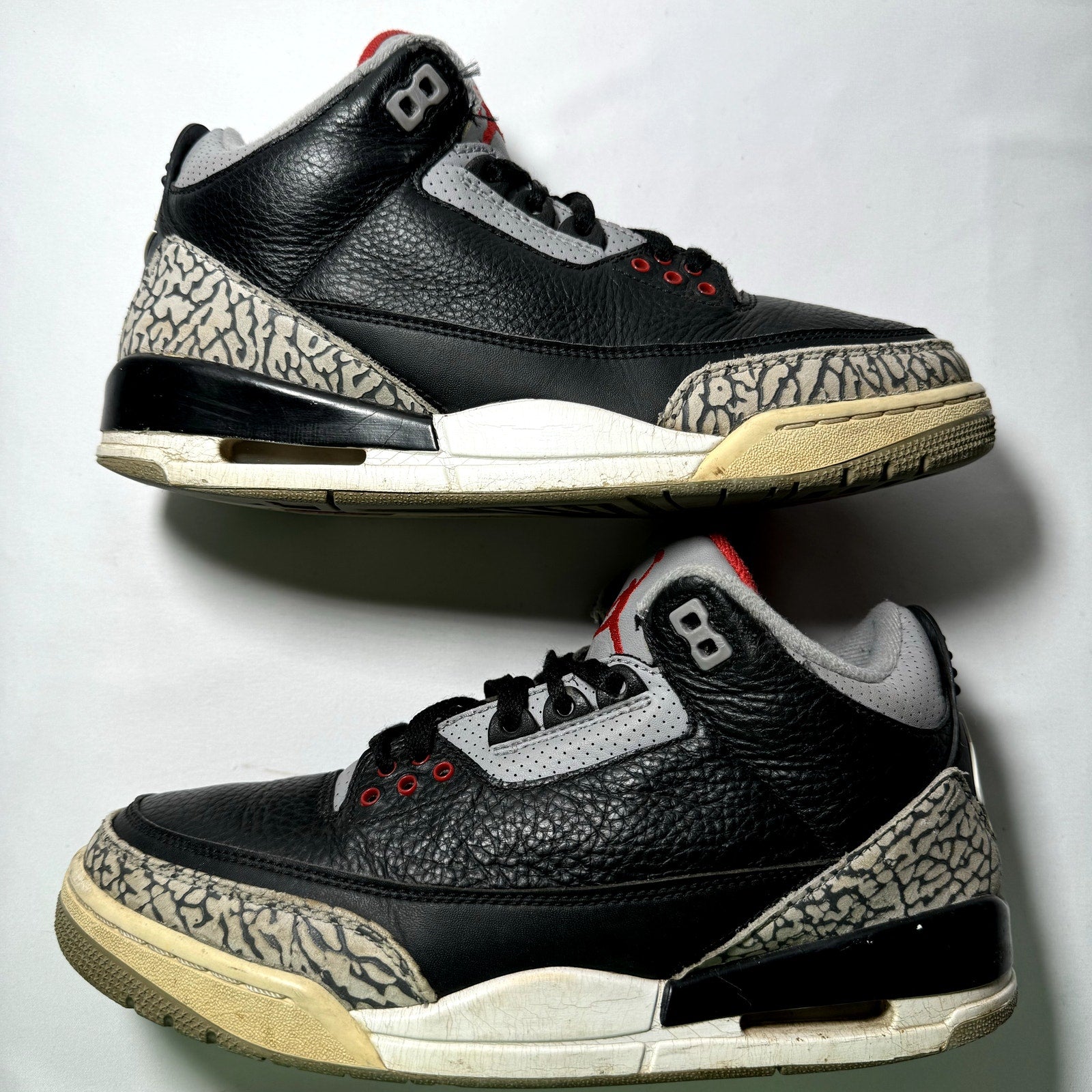 Air Jordan 3 Retro OG Black Cement 2018 Men's Shoes  - Size 8